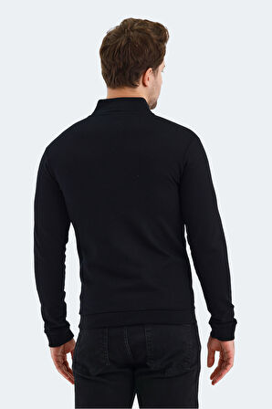 Slazenger VISUAL Erkek Sweatshirt Siyah