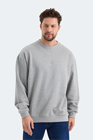 Slazenger VADIK OVERSIZE Erkek Sweatshirt Gri