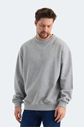 Slazenger VADIK OVERSIZE Erkek Sweatshirt Gri