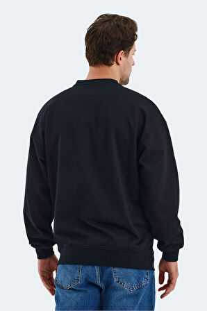 Slazenger VADIK Oversize Erkek  Siyah Sweatshirt