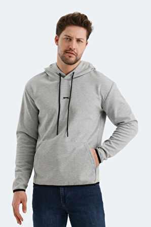 Slazenger VADIMIR Erkek Kapüşonlu Cepli Gri Sweatshirt