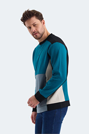 Slazenger VITALI Erkek Sweatshirt Petrol