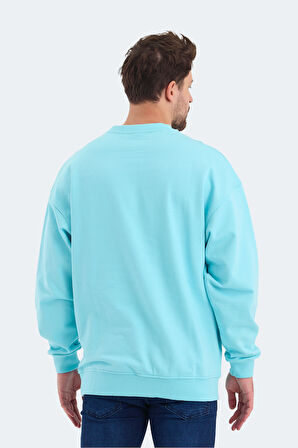 Slazenger VADIK OVERSIZE Erkek Sweatshirt Turkuaz