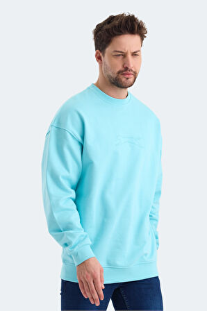 Slazenger VADIK OVERSIZE Erkek Sweatshirt Turkuaz