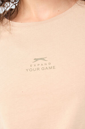 Slazenger VIRAJ Kadın  Bej Tişört