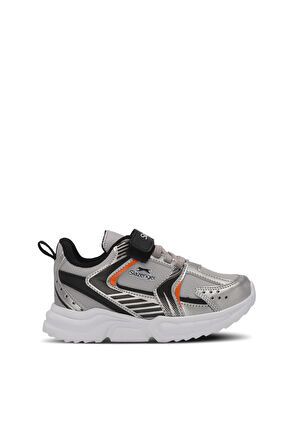 Slazenger KENDALL Çocuk Cırt Cırtlı Gri / Siyah Günlük Spor Ayakkabısı