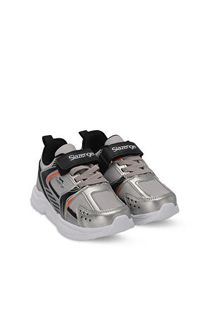 Slazenger KENDALL Çocuk Cırt Cırtlı Gri / Siyah Günlük Spor Ayakkabısı