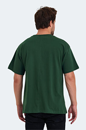 Slazenger KULANA Oversize Erkek Oversıze Yeşil Tişört