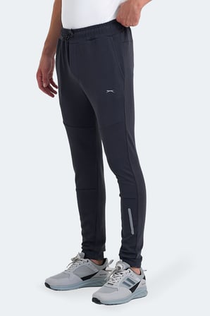 Slazenger KOX I Erkek Cepli Dar Paça Gri Eşofman Altı