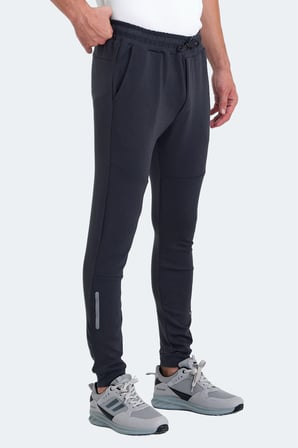 Slazenger KOX I Erkek Cepli Dar Paça Gri Eşofman Altı