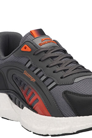 Slazenger ZIPLINE Erkek Sneaker Ayakkabı Koyu Gri / Turuncu