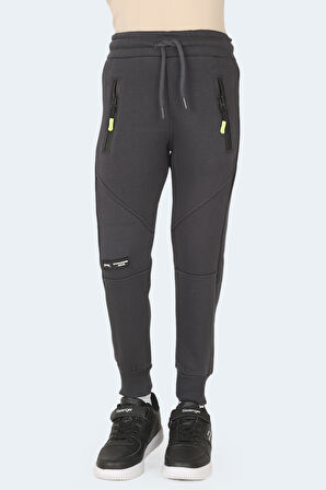 Slazenger LAMYA Çocuk Fermuar Cepli Koyu Gri Eşofman Altı