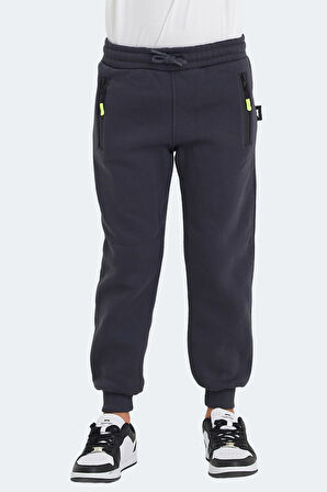 Slazenger LAMIS Çocuk Fermuar Cepli Koyu Gri Eşofman Altı