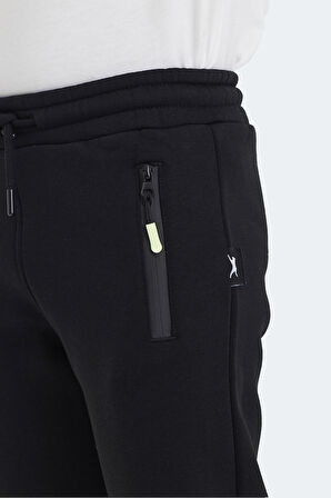 Slazenger LAMIS Çocuk Fermuar Cepli Siyah Eşofman Altı