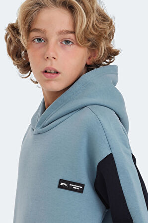 Slazenger LAYNE Çocuk Kapüşonlu Cepli Mavi / Lacivert Sweatshirt