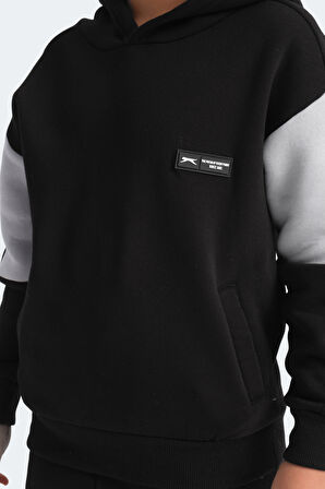 Slazenger LAYNE Unisex Çocuk Eşofman Takımı Siyah / Gri