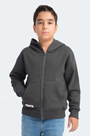 Slazenger LEKAN Unisex Çocuk Sweatshirt Koyu Gri