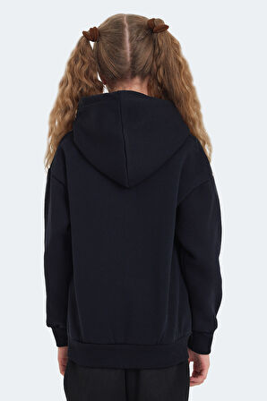 Slazenger LEXUS Çocuk Kapüşonlu Cepli Lacivert Sweatshirt