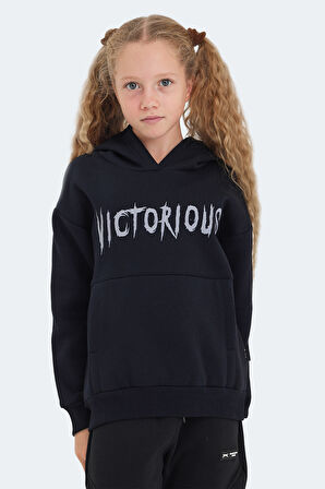 Slazenger LEXUS Çocuk Kapüşonlu Cepli Lacivert Sweatshirt