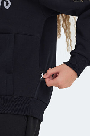 Slazenger LEXUS Çocuk Kapüşonlu Cepli Lacivert Sweatshirt