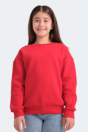 Slazenger LOGAN Kız Çocuk Sweatshirt Kırmızı