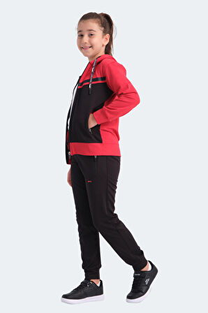 Slazenger NOON Kız Çocuk Eşofman Takımı Siyah / Kırmızı