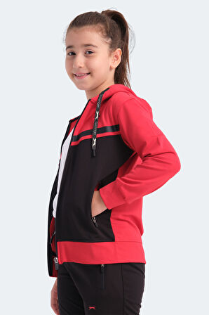 Slazenger NOON Kız Çocuk Eşofman Takımı Siyah / Kırmızı
