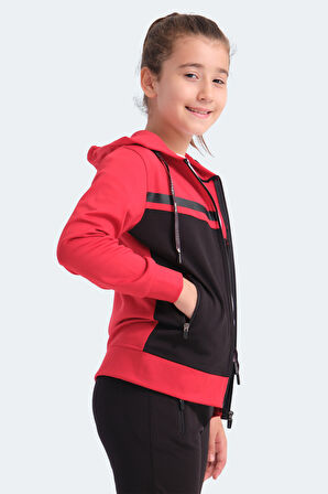 Slazenger NOON Kız Çocuk Eşofman Takımı Siyah / Kırmızı