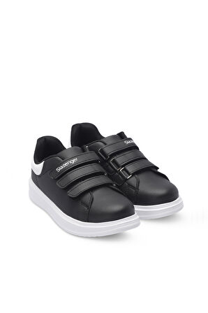 Slazenger LOVE I Çocuk Cırt Cırtlı Siyah / Beyaz Günlük Spor Ayakkabısı