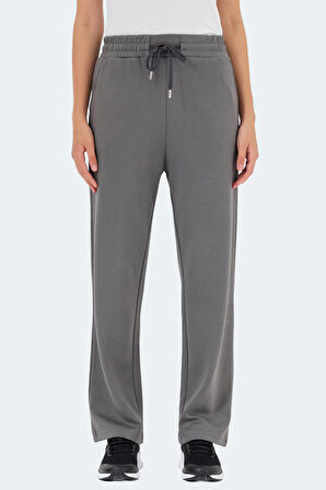 Slazenger VERSUS Kadın Cepli Bol Paça Koyu Gri Eşofman Altı