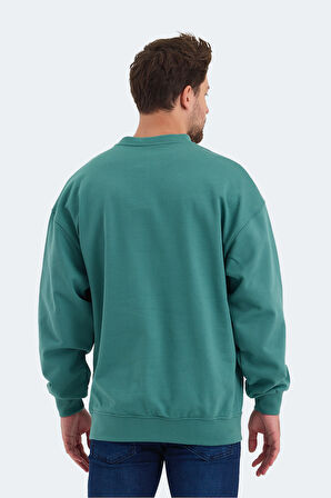 Slazenger VADIK OVERSIZE Erkek Sweatshirt Yeşil