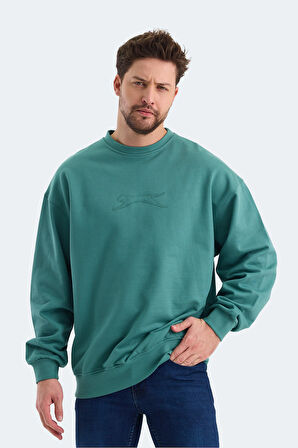 Slazenger VADIK OVERSIZE Erkek Sweatshirt Yeşil