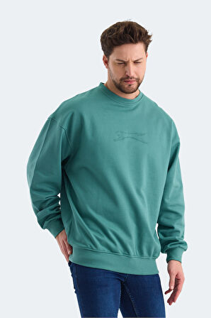 Slazenger VADIK OVERSIZE Erkek Sweatshirt Yeşil