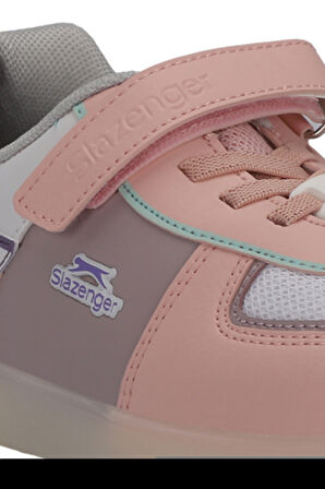 Slazenger PERLE Çocuk Cırt Cırtlı Beyaz / Pembe Sneaker