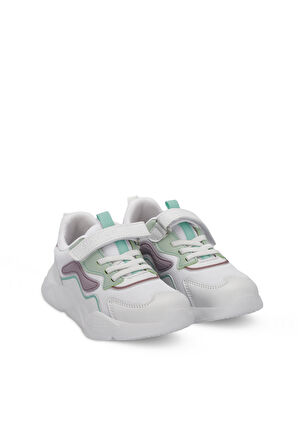 Slazenger PESO I Kız Çocuk Sneaker Ayakkabı Beyaz / Lila