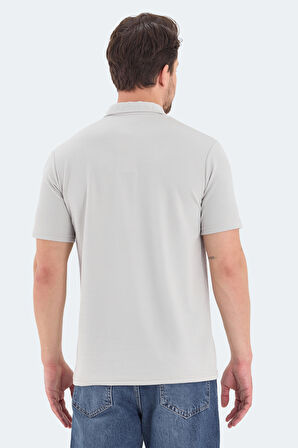 Slazenger BARRIER Erkek Polo Yaka Gri Tişört