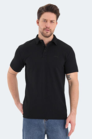 Slazenger BOLT Erkek Polo Yaka Siyah Tişört
