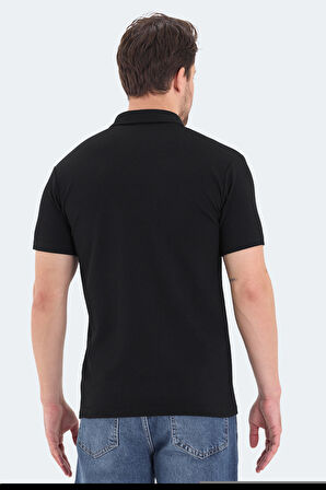 Slazenger BOLT Erkek Polo Yaka Siyah Tişört