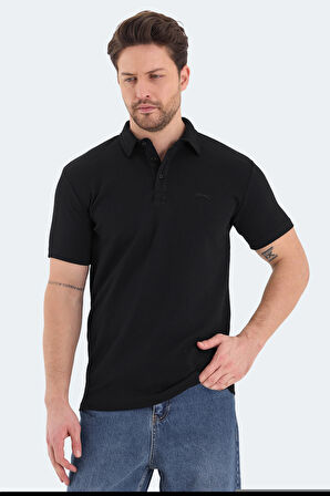 Slazenger BOLT Erkek Polo Yaka Siyah Tişört