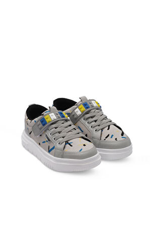 Slazenger NUMANCIA Çocuk Cırt Cırtlı Gri / Siyah Günlük Spor Ayakkabısı