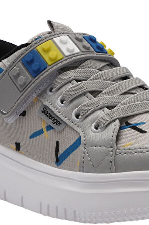 Slazenger NUMANCIA Çocuk Cırt Cırtlı Gri / Siyah Günlük Spor Ayakkabısı