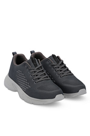 Slazenger LEVER I Büyük Beden Erkek Sneaker Ayakkabı Koyu Gri