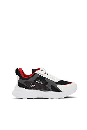 Slazenger KEMBA Çocuk Cırt Cırtlı Beyaz / Siyah Günlük Spor Ayakkabısı