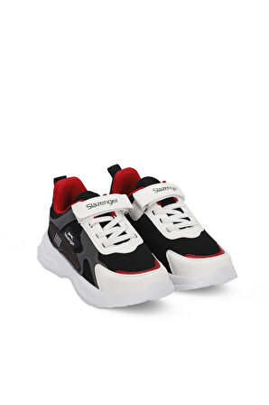 Slazenger KEMBA Çocuk Cırt Cırtlı Beyaz / Siyah Günlük Spor Ayakkabısı