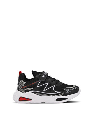 Slazenger KYRIE Çocuk Cırt Cırtlı Siyah / Kırmızı Günlük Spor Ayakkabısı