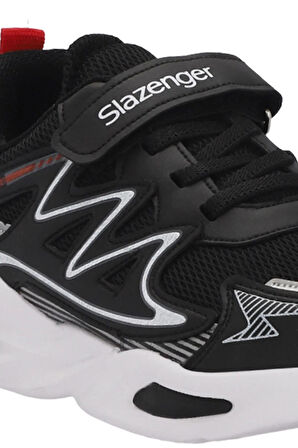 Slazenger KYRIE Çocuk Cırt Cırtlı Siyah / Kırmızı Günlük Spor Ayakkabısı