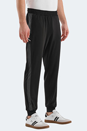 Slazenger RALUCA Erkek Fermuar Cepli Dar Paça Siyah Eşofman Altı