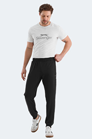 Slazenger RALUCA Erkek Fermuar Cepli Dar Paça Siyah Eşofman Altı
