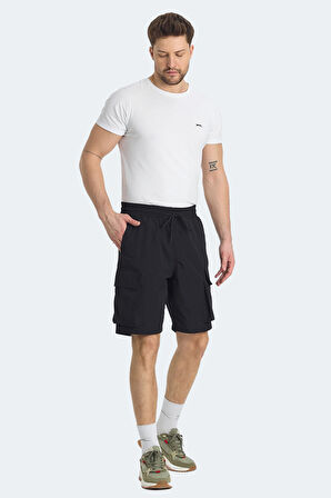 Slazenger RODYA Erkek Cepli Kargo Siyah Şort