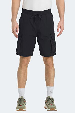 Slazenger RODYA Erkek Cepli Kargo Siyah Şort